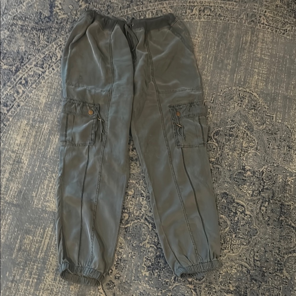 XCVI Olive Cargo Jogger Pants